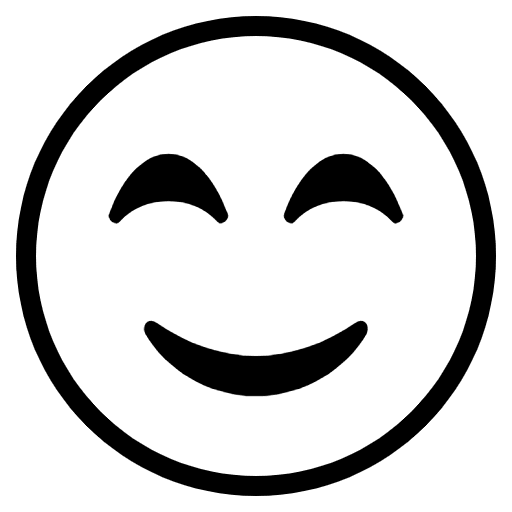 Smiling Face With Smiling Eyes Element from EmojiTwo Black Set