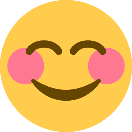 Smiling Face With Smiling Eyes Emoji from Twemoji Emoji Set