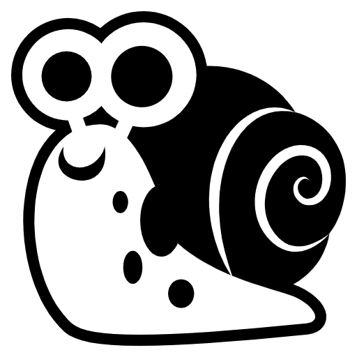 Snail Emoji from EmojiTwo Black Set