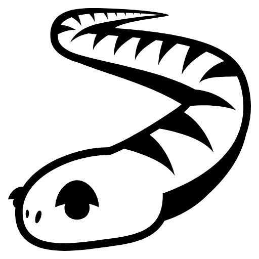 Snake Emoji from EmojiTwo Black Set