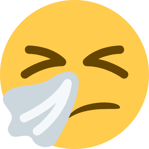 Sneezing Face Emoji from Twemoji Emoji Set