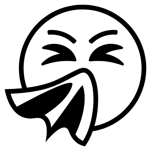 Sneezing Face Emoji from EmojiTwo Black Set