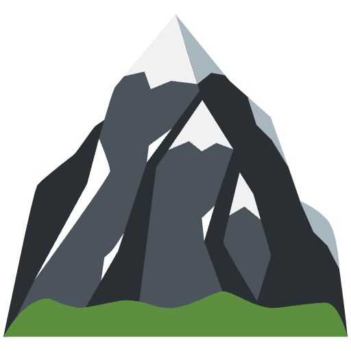 Snow Capped Mountain Element from Twemoji Emoji Set