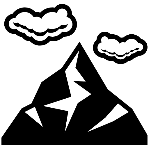 Snow Capped Mountain Element from EmojiTwo Black Set