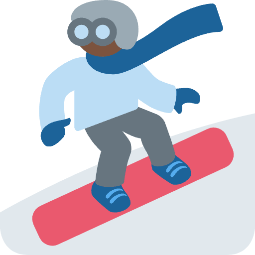 Snowboarder Dark Skin Tone Emoji from Twemoji Set