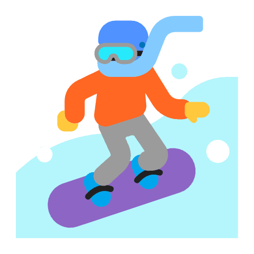 Snowboarder Flat Default Emoji from Fluent Emoji Flat Set