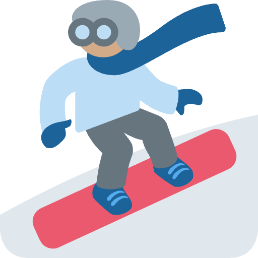 Snowboarder Medium Skin Tone Element from Twemoji Emoji Set