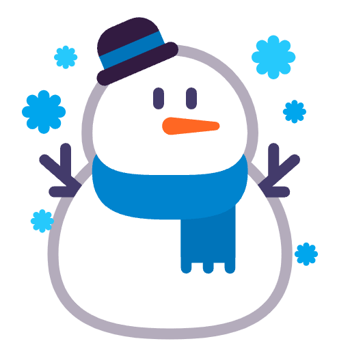 Snowman Flat Emoji from Fluent Emoji Flat Set