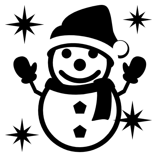 Snowman Emoji from EmojiTwo Black Set
