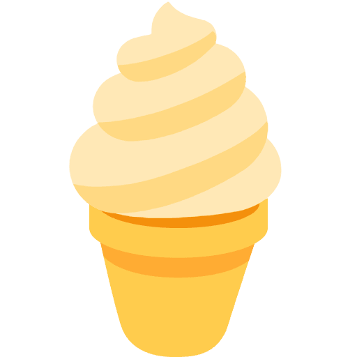 Soft Ice Cream Emoji from Twemoji Emoji Set