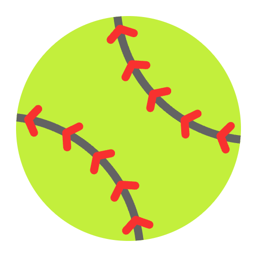 Softball Flat Emoji from Fluent Emoji Flat Set