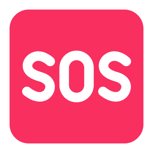 Sos Button Flat Emoji from Fluent Emoji Flat Set