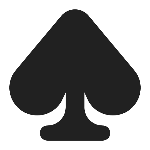 Spade Suit Flat Emoji from Fluent Emoji Flat Set
