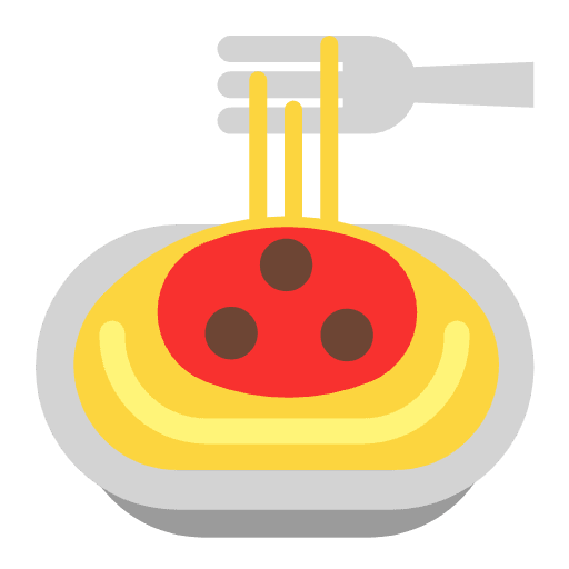 Spaghetti Flat Emoji from Fluent Emoji Flat Set