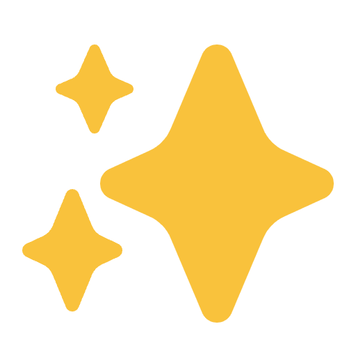 Sparkles Flat Element from Fluent Emoji Flat Set