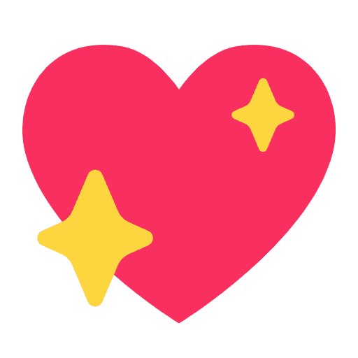 Sparkling Heart Flat Emoji from Fluent Emoji Flat Set