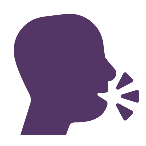 Speaking Head Flat Element from Fluent Emoji Flat Set