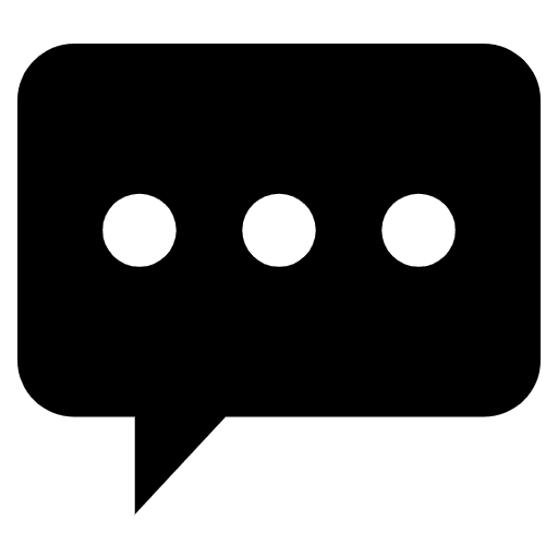 Speech Balloon Emoji from EmojiTwo Black Set