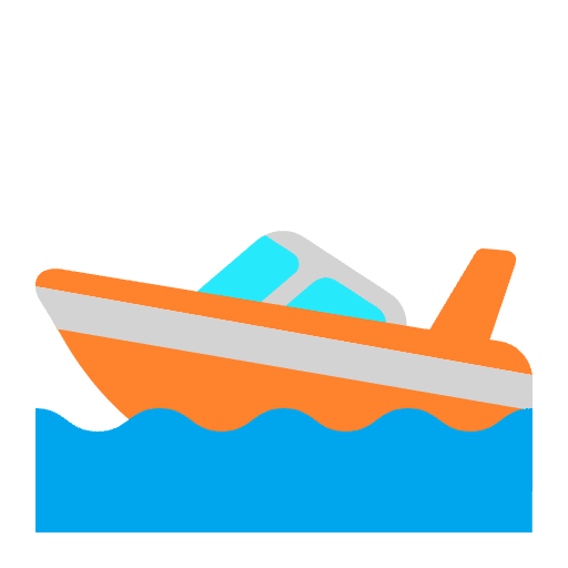 Speedboat Flat Element from Fluent Emoji Flat Set