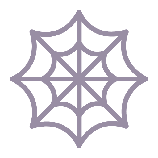 Spider Web Flat Emoji from Fluent Emoji Flat Set