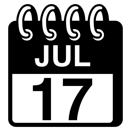 Spiral Calendar Emoji from EmojiTwo Black Set