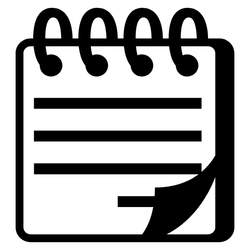 Spiral Notepad Emoji from EmojiTwo Black Set