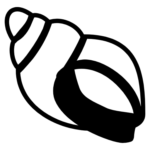 Spiral Shell Emoji from EmojiTwo Black Set