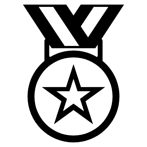 Sports Medal Emoji from EmojiTwo Black Set