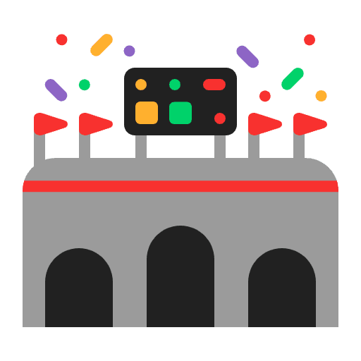 Stadium Flat Emoji from Fluent Emoji Flat Set