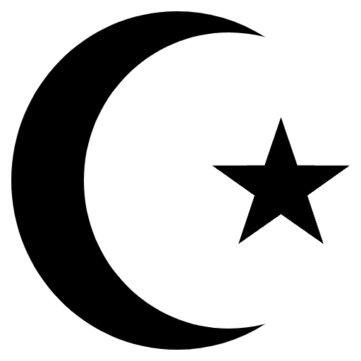 Star And Crescent Emoji from EmojiTwo Black Set