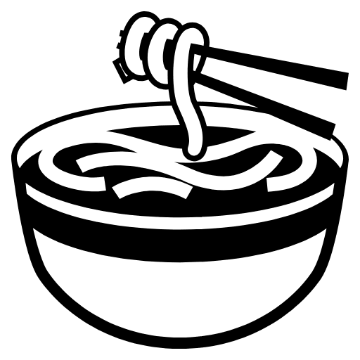 Steaming Bowl Emoji from EmojiTwo Black Set