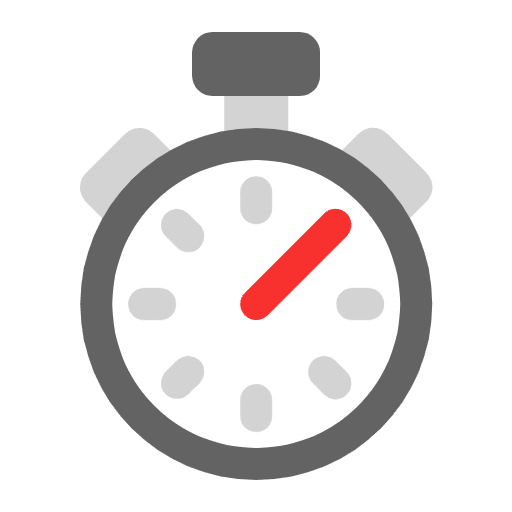 Stopwatch Flat Element from Fluent Emoji Flat Set