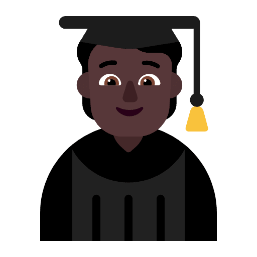 Student Flat Dark Emoji from Fluent Emoji Flat Set