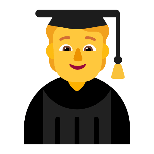 Student Flat Default Emoji from Fluent Emoji Flat Set