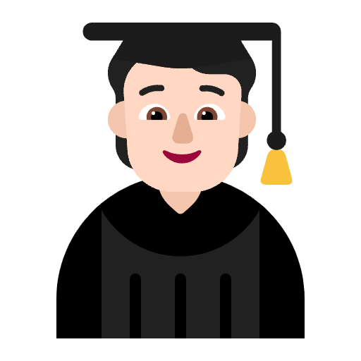 Student Flat Light Emoji from Fluent Emoji Flat Set