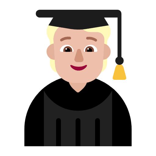Student Flat Medium Light Emoji from Fluent Emoji Flat Set