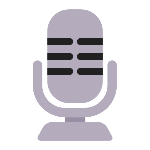Studio Microphone Flat Emoji from Fluent Emoji Flat Set