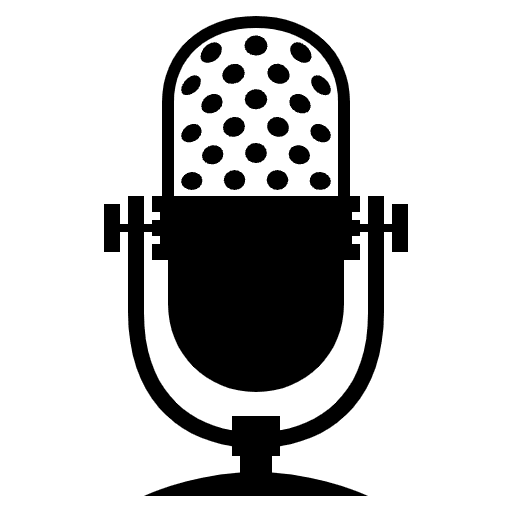 Studio Microphone Emoji from EmojiTwo Black Set