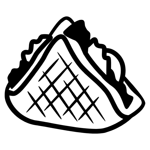Stuffed Flatbread Emoji from EmojiTwo Black Set
