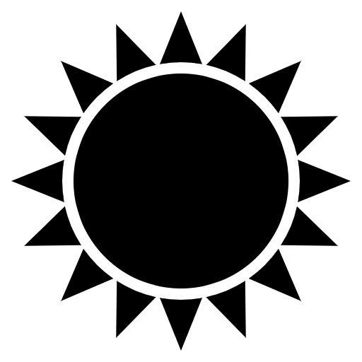 Sun Emoji from EmojiTwo Black Set