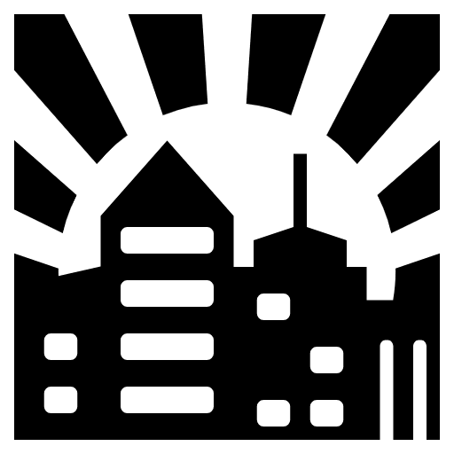 Sunset Emoji from EmojiTwo Black Set