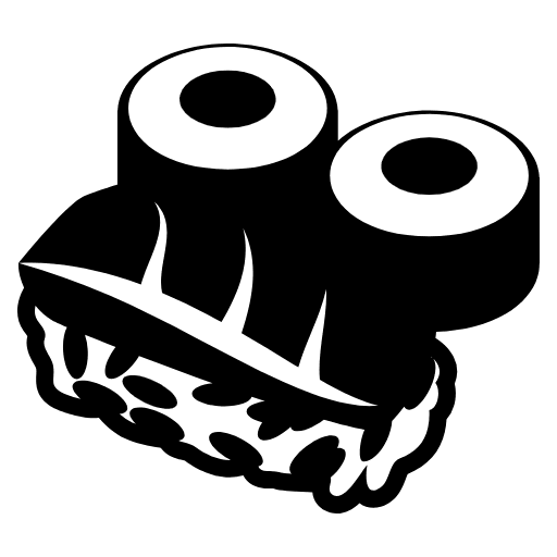 Sushi Emoji from EmojiTwo Black Set