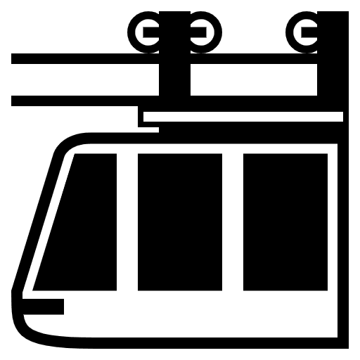 Suspension Railway Emoji from EmojiTwo Black Set