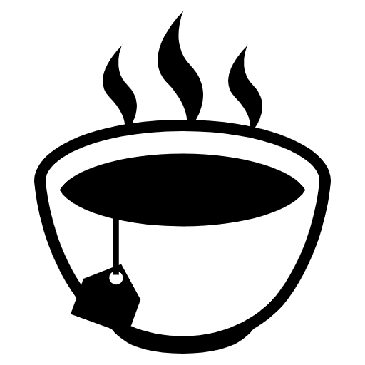 Teacup Without Handle Emoji from EmojiTwo Black Set