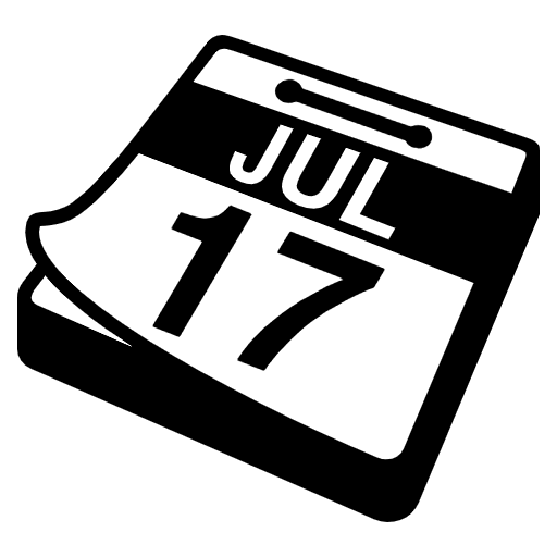 Tear Off Calendar Element from EmojiTwo Black Set