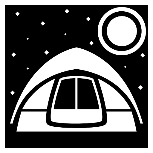 Tent Emoji from EmojiTwo Black Set