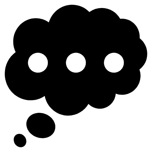 Thought Balloon Emoji from EmojiTwo Black Set