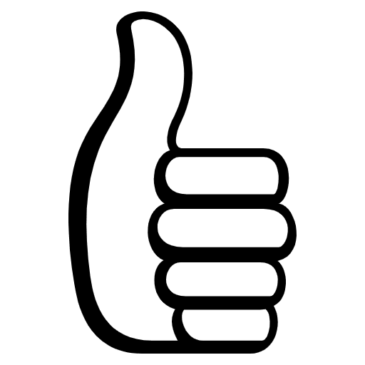 Thumbs Up Emoji from EmojiTwo Black Set