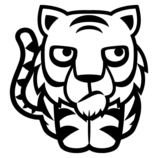Tiger Emoji from EmojiTwo Black Set