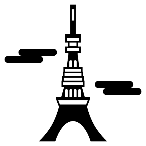 Tokyo Tower Emoji from EmojiTwo Black Set